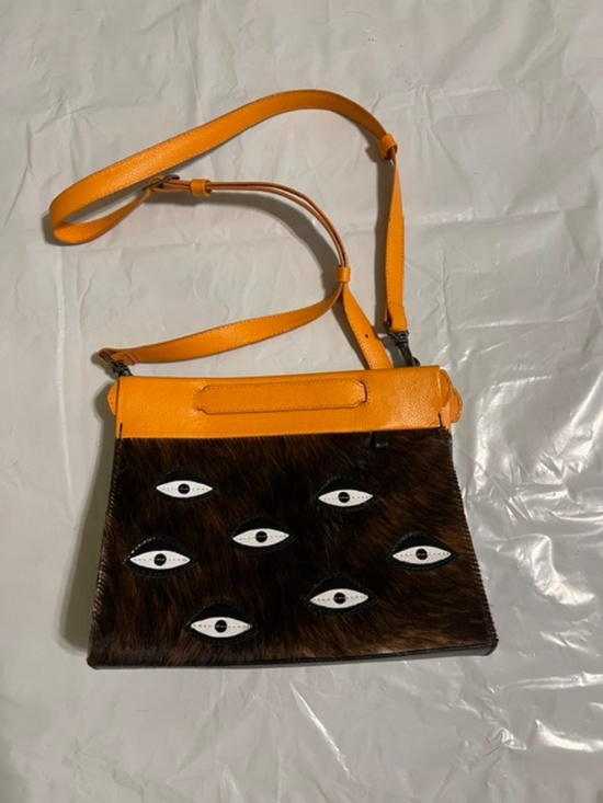 Min & Mon Handbags - Min & Mon Vali All Over Eyes Crossbody Handbag with Adjustable Handle